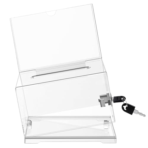 Wrohto Clear Business Card Case, Business Card Storage Container, Multipurpose Card Holder, Portable Suggestion Box, Lockable Business Card Case, Minimalist Donation Box, Suggestion Box With Lock, Bus Wrohto Clear Business Card Case, Business Card Storage Container, Multipurpose Card Holder, Portable Suggestion Box, Lockable Business Card Case, Minimalist Donation Box, Suggestion Box With Lock, Bus von Wrohto
