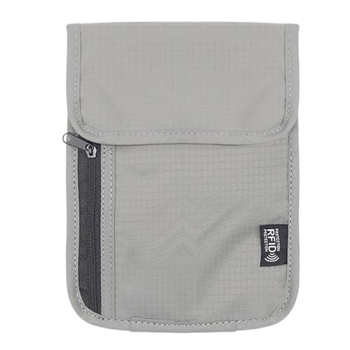 Wrohto Reisedokumentenhalter, Portemonnaie | Aufhängbare Anti-Entmagnetisierungs-Reisebrieftasche | Taschendiebstahlsichere Reisepass-Organizer-Hülle mit verstellbarem Umhängeband für unterwegs von Wrohto