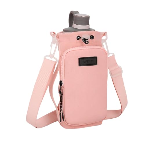 Wrohto Water Bottle Carrier with Strap, Water Bottle Bag for Walking with Shoulder, Multi Function Drinkware Phone Purse, Sports Tumbler Pouch for Outdoor Activities, Sturdy and von Wrohto