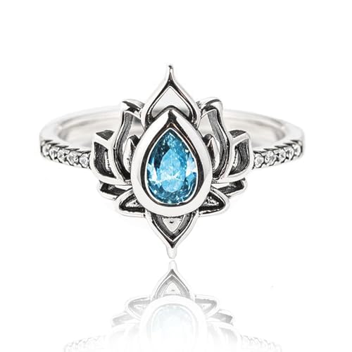 Fuck It And Begin Again Lotus-Ring für Frauen, Lotusblume, hochglanzpolierter, anlaufbeständiger, inspirierender Zirkon-eingelegter Ring, Fuck My Trauma Lotus-Ring (A,US-8) von Wryhaul