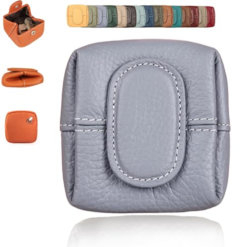 Wryhaul Solide Farbe Mini Münze Geldbeutel, solide Farbe Schnalle Schlüssel Kopfhörer Aufbewahrungstasche, Casual Change Pouch für den täglichen Gebrauch, kleine Münze Geldbeutel (Lila,One Size) von Wryhaul