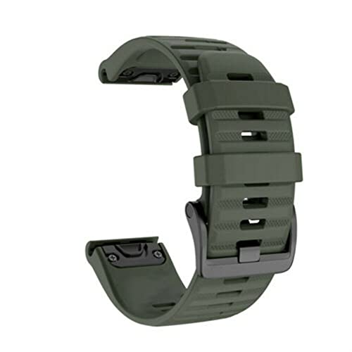 Wscebck 22 26mm Silikonarmbandband für Coros Vertix 2. Smart Watch Schnell einfach Fit Armband Gürtel Armband (Band Color : Army Green, Band Width : 22mm) von Wscebck