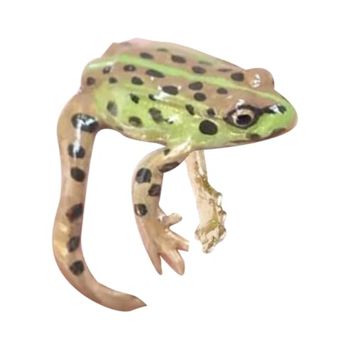 Wscwl Verstellbarer Laubfrosch Frosch Ringe Frauen Kreativer Verstellbarer Offener Frosch, Süßer Laubfrosch Für Frauen, Mehrzweck Süße Frosch Ear Cuff Ohrklemme Neuartiger Tier-Fingerring von Wscwl