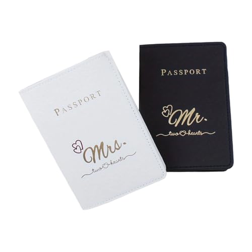 2pcs Ehepaar Pässe Haltere Set Flitterwochen Hochzeitsgeschenke Reisen Essentielle Weiche PU Leder Pässe Abdeckungen Für Frauen Männer von Wsdsgz