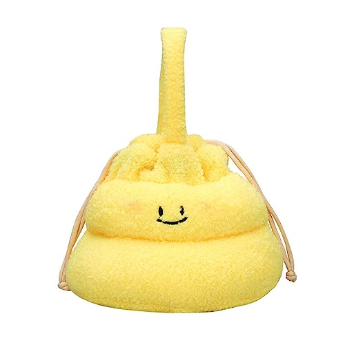 Frauen Poop Form Crossbody Tasche Große Kapazität Umhängetasche Lustige Poop Handtasche Bag Weiche Kordelkordelbeutel von Wsdsgz