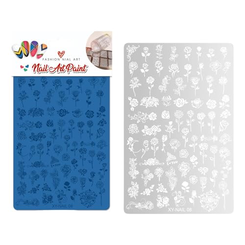 Schmetterlingsnägel Kunststempelplatte Blumen Nägel Schablone Stempel Schlange Maniküre Vorlage Schablone Nägel Kunstdekoration von Wsdsgz