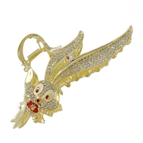 Strasssteine ​​Haarklaue Quasten Haarklaue Clip Bunnys Haarklaue Kiefer Clip Chinesische Kaninchen Haarclip Ponytail Claw Clip von Wsdsgz