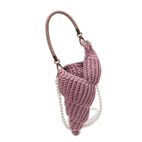 Wsdsgz Frauen Handtasche Handgewebte Umhängetasche Mit Perlenriemenobertasche Stilvolle Crossbody Tasche Muschelbeutel von Wsdsgz