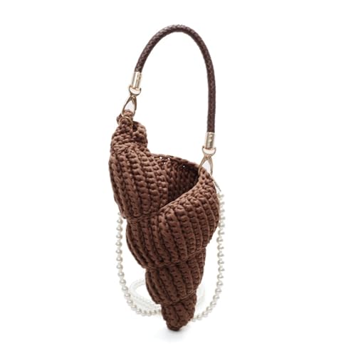 Wsdsgz Frauen Handtasche Handgewebte Umhängetasche Mit Perlenriemenobertasche Stilvolle Crossbody Tasche Muschelbeutel von Wsdsgz