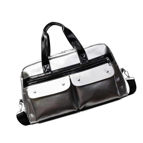 Wsdsgz Multi Kompartiment Fitnessstudio Reisetasche Große Kapazität Wasserdichte PU Schulter Handtasche Verstellbarer Riemen Für Sportpendeln Verstellbarer Riemen Sport Reisetasche von Wsdsgz