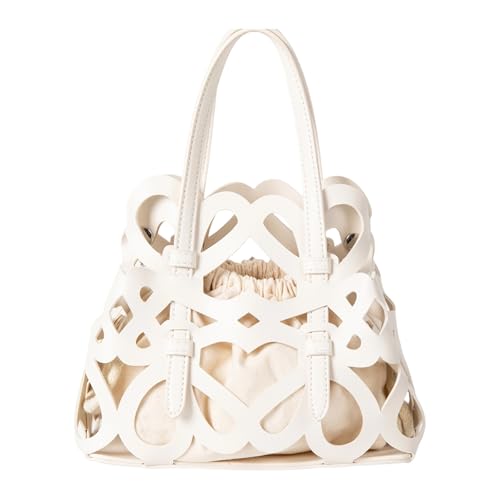 Wsdsgz Stylish Hollow Out Tasche Mit Sicherem Kordelstring Innentasche Leichtes PU Handtasche Geräumige Kapazität Verstellbarer Riemen Geräumige Frauenbeutel von Wsdsgz