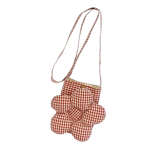 Wsdsgz Verstellbarer Crossbody Geldbörse Blumenprüfboard Design Geräumiger Umhängetaschen Freundlicher Stoffteich Satchel Für Wmen Girls Verstellbares Riemen Canvas Geldbörse Täglich Gebrauch von Wsdsgz