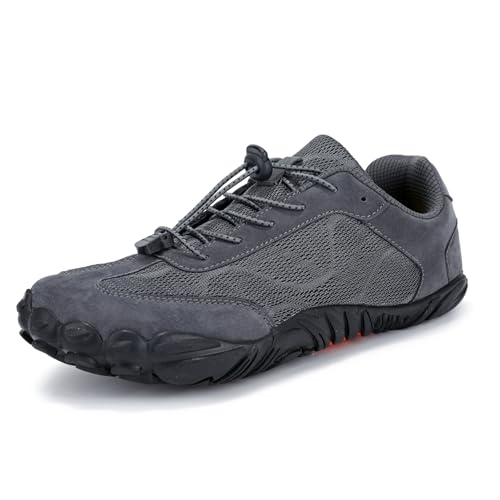 Wtharosa Barfuß Wasserschuhe Männer Frauen Fünf Zehen Breite Zehenbox Minimalistische Schuhe Laufen Fitness Strand Leichtgewicht Schnelltrocknend Wandern Klettern Radfahren Outdoor,Charcoal grey,38 EU von Wtharosa