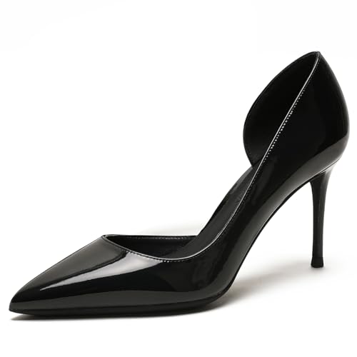 Wtharosa Damen Brautschuhe Hoher Stiletto Absatz D'Orsay Spitz Zehen Court Schuhe Für Cocktailparty Und Abendbankett Glänzendes Lackleder Weiches Futter,Black8cm,34 EU Wtharosa Damen Brautschuhe Hoher Stiletto Absatz D'Orsay Spitz Zehen Court Schuhe Für Cocktailparty Und Abendbankett Glänzendes Lackleder Weiches Futter,Black8cm,34 EU von Wtharosa