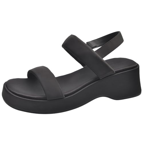 Wtharosa Damen Plateausandalen Doppelriemen Design Bequem Freizeit Keilabsatz Für Gehen Strand Sommer Outdoor rutschfest Leicht,Schwarz,43 EU Wtharosa Damen Plateausandalen Doppelriemen Design Bequem Freizeit Keilabsatz Für Gehen Strand Sommer Outdoor rutschfest Leicht,Schwarz,43 EU von Wtharosa