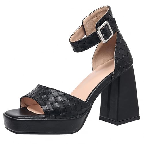 Wtharosa Geflochtene Plateau Sandalen Damen Knöchelriemen Blockabsatz Quadratspitze Bequeme Sommerschuhe Für Büro Pendeln Röcke Jeans Freizeit Schwarz Gelblich Braun Braun,Schwarz,37 EU Wtharosa Geflochtene Plateau Sandalen Damen Knöchelriemen Blockabsatz Quadratspitze Bequeme Sommerschuhe Für Büro Pendeln Röcke Jeans Freizeit Schwarz Gelblich Braun Braun,Schwarz,37 EU von Wtharosa