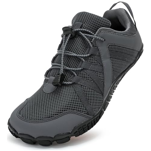 Wtharosa Schnelltrocknende Wasserschuhe Schlupf Mesh Strand Badeschuhe Multicolor Sohle Fuer Schwimmbad Surfen Tauchen Yoga Strandurlaub Herren Damen,Charcoal Grey,38 EU von Wtharosa