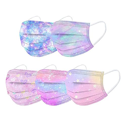 Wtinfer 50/100 Stück Mundschutz Kinder Einweg 3 lagig Mund und Nasenschutz Multifunktionstuch Bandana Staubdicht Mundbedeckung Atmungsaktiv Mund-Nasen Bedeckung Halstuch Schals (Y1-50PCS) von Wtinfer