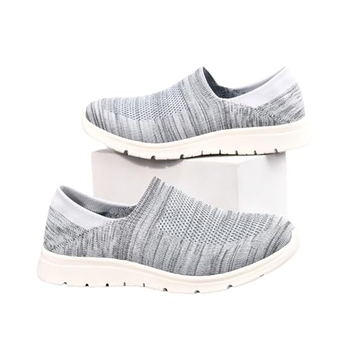 Wttagkl® Ältere Menschen mit diabetischem Fußödem, Spezialschuhe, Gesundheitsschuhe, Präventionsschuhe, lässige Netzschuhe, Herren- und Damenhausschuhe,Light Gray mixed-39 EU von Wttagkl