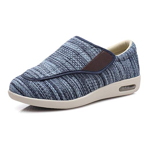 Wttagkl® Diabetische Fußödem-Schuhe für ältere Menschen, lässige Netzschuhe, Herren- und Damen-Hausschuhe, Spezialschuhe, Gesundheitsschuhe, präventive Schuhe, Light blue-36 EU von Wttagkl