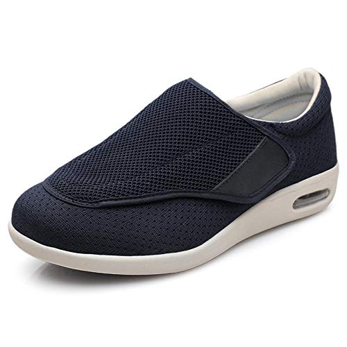 Wttagkl® Diabetische Fußödem-Schuhe für ältere Menschen, lässige Netzschuhe, Herren- und Damen-Hausschuhe, Spezialschuhe, Gesundheitsschuhe, präventive Schuhe, blue-36 EU von Wttagkl