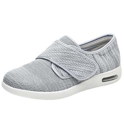 Wttagkl® ältere Diabetes -Schuhe, Männer- und Frauen -Hausschuhe, Schwellungen Schuhe, besondere Schuhe, Gesundheitsschuhe, Vorbeugung von Schuhen, Freizeitschuhen,light gray mixed yarn-40 EU von Wttagkl