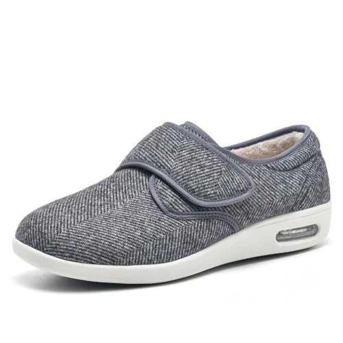 Wttagkl® ältere Diabetes -Schuhe, Männer- und Frauen -Hausschuhe, Schwellungen Schuhe, besondere Schuhe, Gesundheitsschuhe, Vorbeugung von Schuhen, Freizeitschuhen,striped cashmere gray-38 EU von Wttagkl