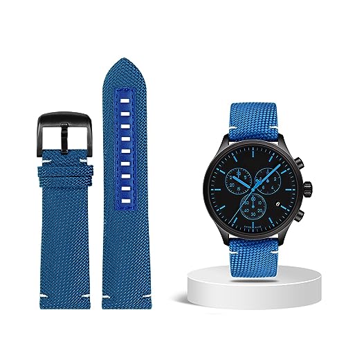 Wtukmo 22 mm Nylon-Armband für Mido M026.629/430 Ocean Star M042.430 Ersatz-Armband für Herren, 22 mm, Achat von Wtukmo