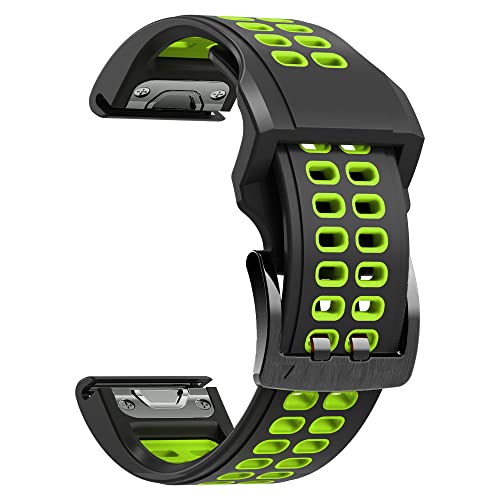 Wtukmo 22 x 26 mm Leder-Silikon-Smartwatch-Armband für Garmin Fenix 7X 7 6X 6 Pro 5X 5 Plus Epix 935 Enduro Armbänder Schnellverschluss-Armband, 26mm Fenix 5X 5XPlus, Achat von Wtukmo
