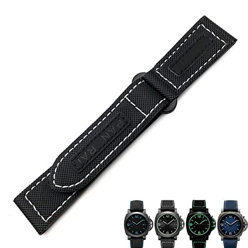 Wtukmo 24 mm Kohlefaser-Uhrenarmband, schwarz, Uhrenarmbänder für Panerai pam01661/00441, Uhrenarmbänder für Herren, Zubehör, 24 mm, Achat von Wtukmo