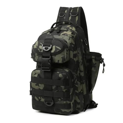 Wtukmo Angelköder-Rucksack für Herren, Ausrüstung, Köder, Brusttasche, multifunktional, taktisch, Outdoor, Reisen, Camping, Schlinge, Fischausrüstungstaschen, grün camo, Einheitsgröße Wtukmo Angelköder-Rucksack für Herren, Ausrüstung, Köder, Brusttasche, multifunktional, taktisch, Outdoor, Reisen, Camping, Schlinge, Fischausrüstungstaschen, grün camo, Einheitsgröße von Wtukmo