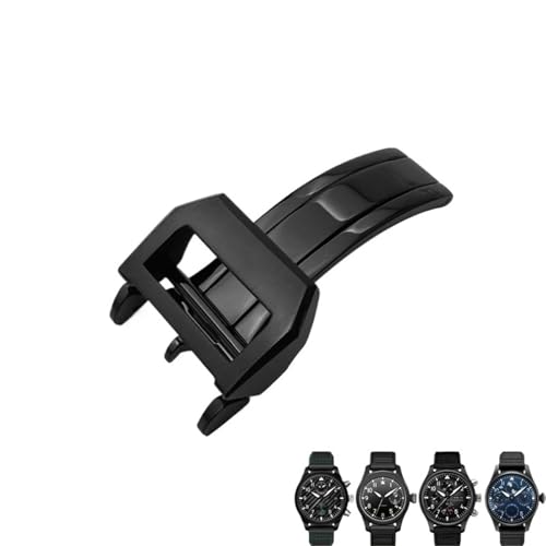 Wtukmo Faltschließe aus 316L-Edelstahl, 18 mm, für IWC Spitfire Lederarmband, 18 mm, Achat von Wtukmo