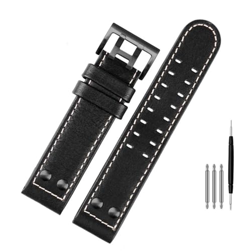 Wtukmo Uhrenarmband für Hamilton Khaki Fliegeruhr H77616533 H70615733 Uhrenarmband aus echtem Leder Jazz Field Herrenarmband 20 22 Militärstil, 20 mm, Achat von Wtukmo