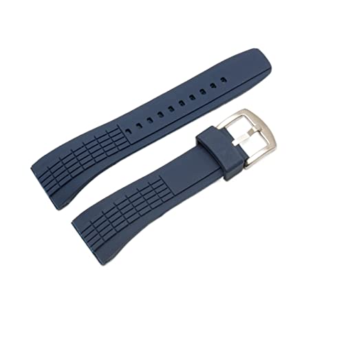 Wtukmo Uhrenarmband für Seiko SRH 006 013 SPC007, wasserdichtes Gummi, 26 mm, schwarzes Silikon mit Edelstahl-Schnalle, 26 mm, Achat von Wtukmo