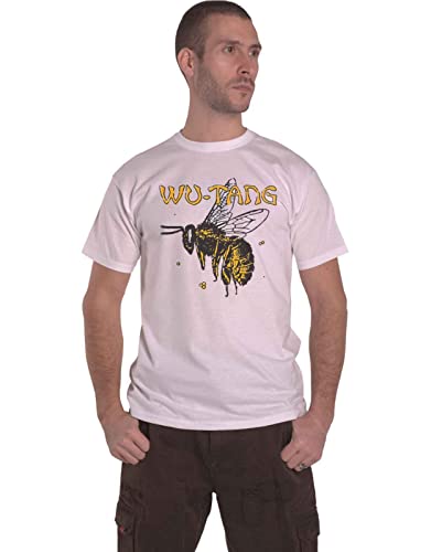 Wu Tang Clan Bee Männer T-Shirt weiß M 100% Baumwolle Band-Merch, Bands von Wu-Tang Clan