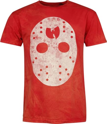 Wu-Tang Clan Mask Männer T-Shirt rot L 100% Baumwolle Band-Merch, Bands von Wu-Tang Clan