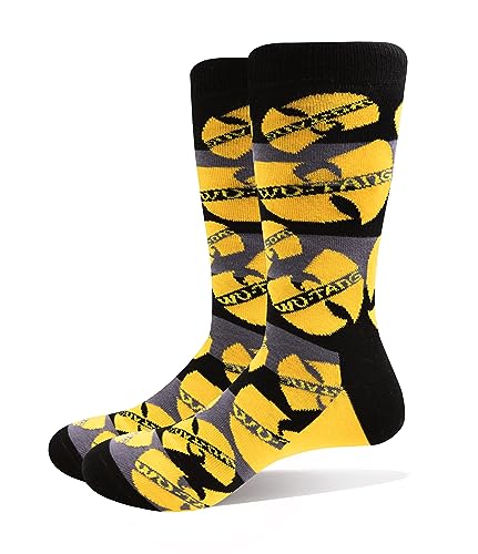 Wu-Tang Clan Socken Logo Repeat Gelb Nue offiziell Herren Gelb (UK SIZE 7-11) UK Size 7-11 von Wu-Tang Clan