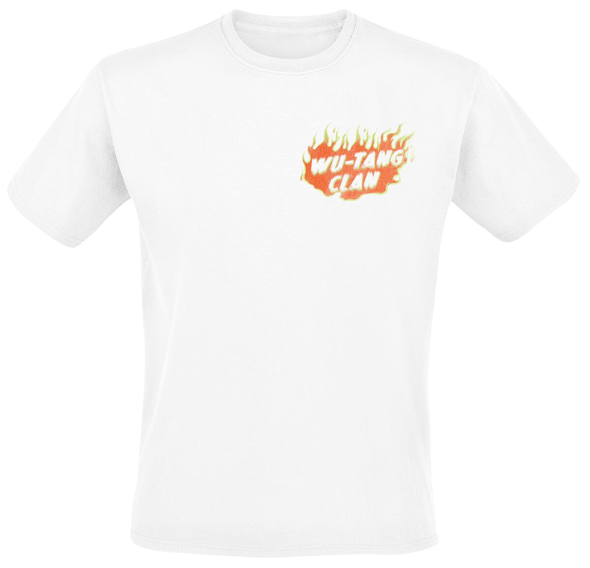 Wu-Tang Clan T-Shirt - Flaming Logo - S bis XXL - für Männer - Größe M - weiß  - Lizenziertes Merchandise! von Wu-Tang Clan