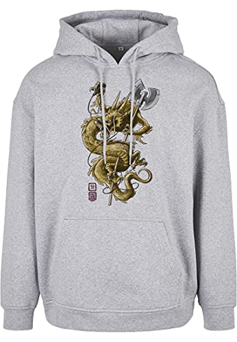 Wu-Wear Herren Dragon Hoody S Heather Grey von Wu-Wear