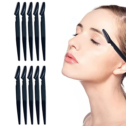 10pcs Augenbrauen Rasiermesser Augenbrauen Blätter Face Haarentfernung Schaber Rasierer Make -up Beauty -werkzeuge von Wudaizhi