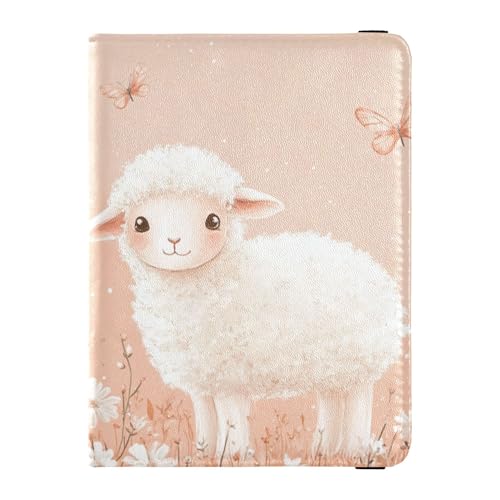 Aesthetic Sheep Rouge Travel Wallet Leather Passport Holder Waterproof Passport Book Holders for Family Trip Document von Wudan