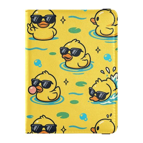 Cartoon-Gummiente tragen Sonnenbrillen Leder Reisepasshülle für Reisen große Kapazität Reisebrieftasche für Männer Reisezubehör Cartoon-Gummiente tragen Sonnenbrillen Leder Reisepasshülle für Reisen große Kapazität Reisebrieftasche für Männer Reisezubehör von Wudan