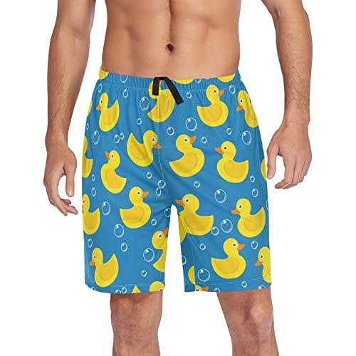 Niedliche weiße gelbe Enten Herren Pyjamahose Lounge kurze Hose Pyjamahose Pyjamahose mit Taschen S, Gelbe Ente Blau, X-Large Niedliche weiße gelbe Enten Herren Pyjamahose Lounge kurze Hose Pyjamahose Pyjamahose mit Taschen S, Gelbe Ente Blau, X-Large von Wudan