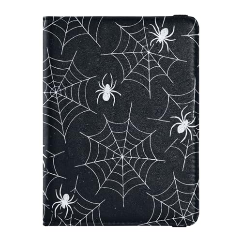 Reisebrieftasche mit Spinnennetz, Leder, Reisepasshülle, Diebstahlschutz, Tickethalter für Herren, Reise-Organizer von Wudan