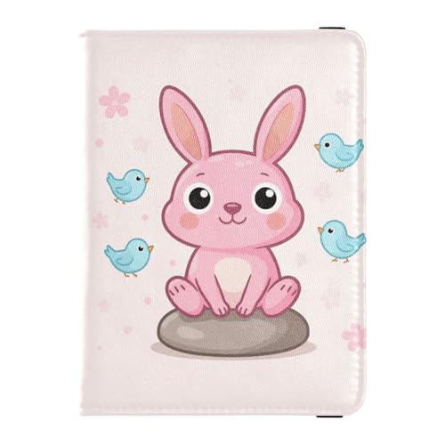 Reisepasshülle aus Leder, für Reisen, wasserdicht, für Männer und Reisen, Pink von Wudan