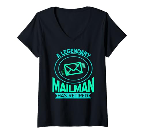 Damen EIN Legendärer Postbote Ist Im Ruhestand T-Shirt mit V-Ausschnitt Damen EIN Legendärer Postbote Ist Im Ruhestand T-Shirt mit V-Ausschnitt von Würdigung Für Ruhestand im Postdienst