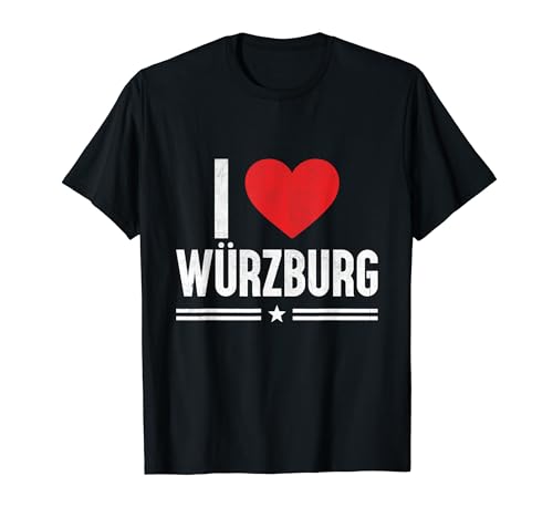 Ich liebe Würzburg Souvenirs Herren Damen I Love Würzburg T-Shirt Ich liebe Würzburg Souvenirs Herren Damen I Love Würzburg T-Shirt von Würzburg Skyline Würzburg Stadt Würzburg