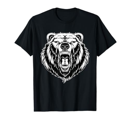 Wütender Grizzly Bär Furchterregender T-Shirt - Wütender Grizzly Bär - Herren - Schwarz - S - Kurzarm Wütender Grizzly Bär Furchterregender T-Shirt - Wütender Grizzly Bär - Herren - Schwarz - S - Kurzarm von Wütender Grizzly Bär
