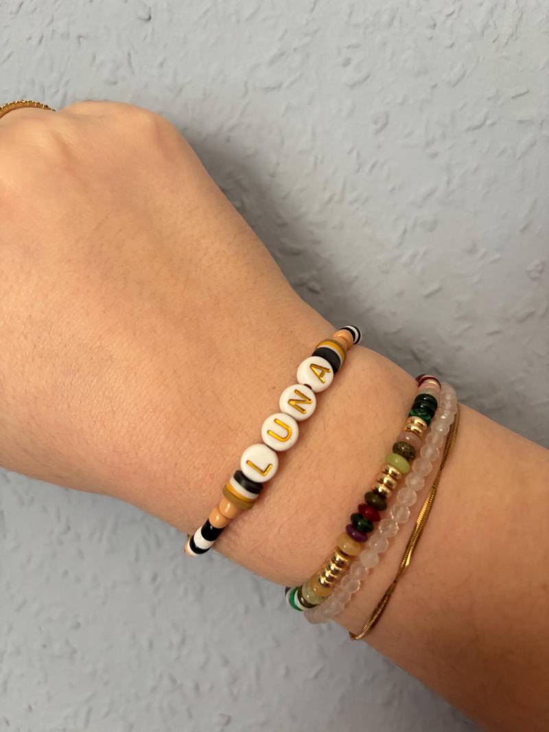Perlenarmband "Name It" | Armband Personalisiert Hundenamen von Wuffaktur