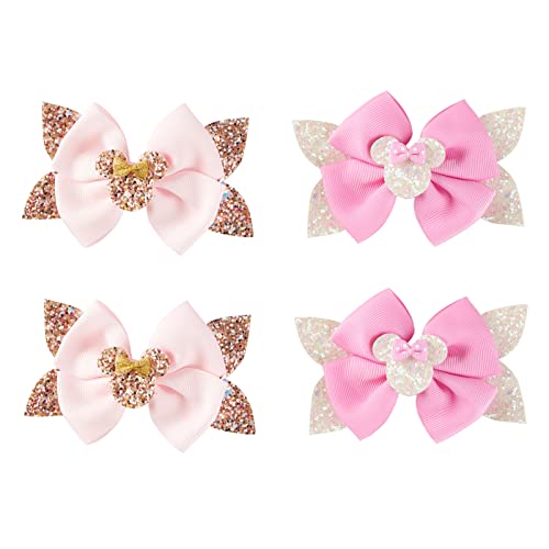 Baby Girls Mouse Ears Hair Bow Clips 4pc Birthday Party Dress Up Cartoon Hair Accessories 4 Inch Glitter Baby Girls Mouse Ears Hair Bow Clips 4pc Birthday Party Dress Up Cartoon Hair Accessories 4 Inch Glitter von Furutonhe